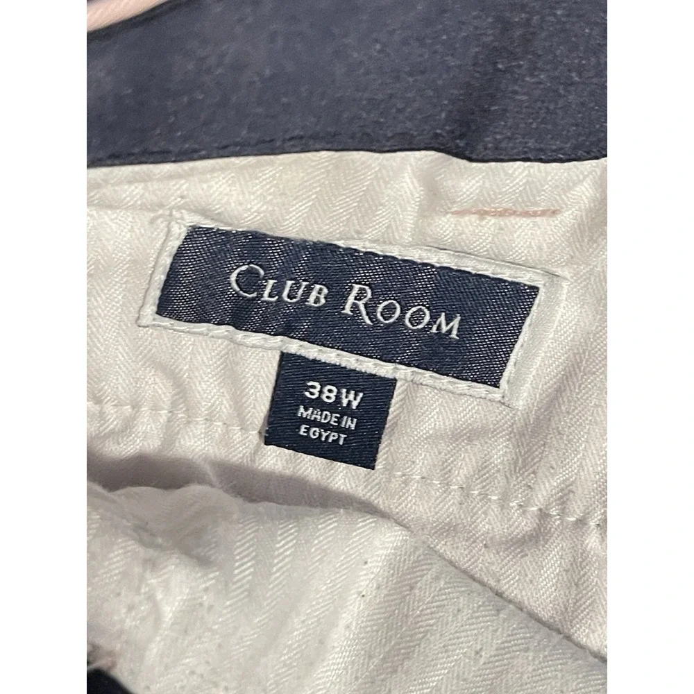 Club‎ Room Men's Chino Shorts Size 38W Pink Flat Front Casual Summer Golf